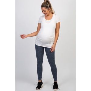 PinkBlush Navy Heathered Maternity Active Leggings